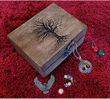JB&C Premium Tree of Life Box Wooden Jewelry Box for Keepsake, Trinket Box Wooden tree of life decorative box (3.75 x 3 x 1.75) JB&C Premium
