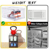 ARSTPEOE Upgrade Harder Solid Plastic Shoe Organizer, Shoe Storage with Magnetic Front Door, Shoe Rack 6 Pack Shoe Boxes Clear, Sneaker Storage, Shoe Organizer for Closet, Shoe Display Case, Black ARSTPEOE