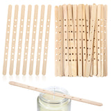 100pcs Wooden Wick Holders Candle Wick Bars Candle Centering Sticks for Candles Making Device Wax Stick Clips Centering Tools Wicks Holders for Large & Multiwick Candles QfwdfcTrenz