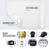 12" x 12ft Heat Transfer Vinyl Rolls, PU (Strong Stretchy) HTV Vinyl White for Shirts, Sooez Iron on Vinyl for All Cutter Machine, Easy to Cut & Weed for DIY Heat Vinyl Design, Matte Finish Sooez