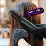 Teenitor Heat Resistant Glove With Silicone Bumps for Hair Iron Tool, Professional Heat Press Gloves, Hair Styling Protectant, Sublimation Black Teenitor