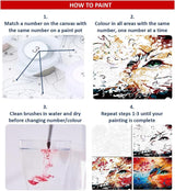 OfFsum Paint by Numbers for Adults Kids Beginner Unicorn Wings Lavender Field 6 DIY Acrylic Painting by Numbers Kits with Brushes Acrylic Pigment Home Decoration Brithday Gifts 16 x 20 inch OfFsum