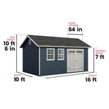 Handy Home Products Scarsdale 10x16 Do-it-Yourself Wooden Storage Shed with Floor Handy Home Products