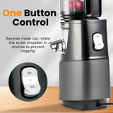 Cold Press Juicer,Slow Masticating Juicer Machines with 5.3" Large Feed Chute for Most Fruits and Vegetables,Easy to Clean Lemon Orange Juicer with 250W Motor and High Juice Yield,Deep Grey ATSENT