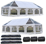 DELTA 40'x21' PVC Marquee Tents for Parties, Large Party Tent, Outdoor Wedding Tent, Heavy Duty Fire Retardard Waterproof Canopy, Carpas para Fiestas, Outdoor Event + Storage Bags DELTA