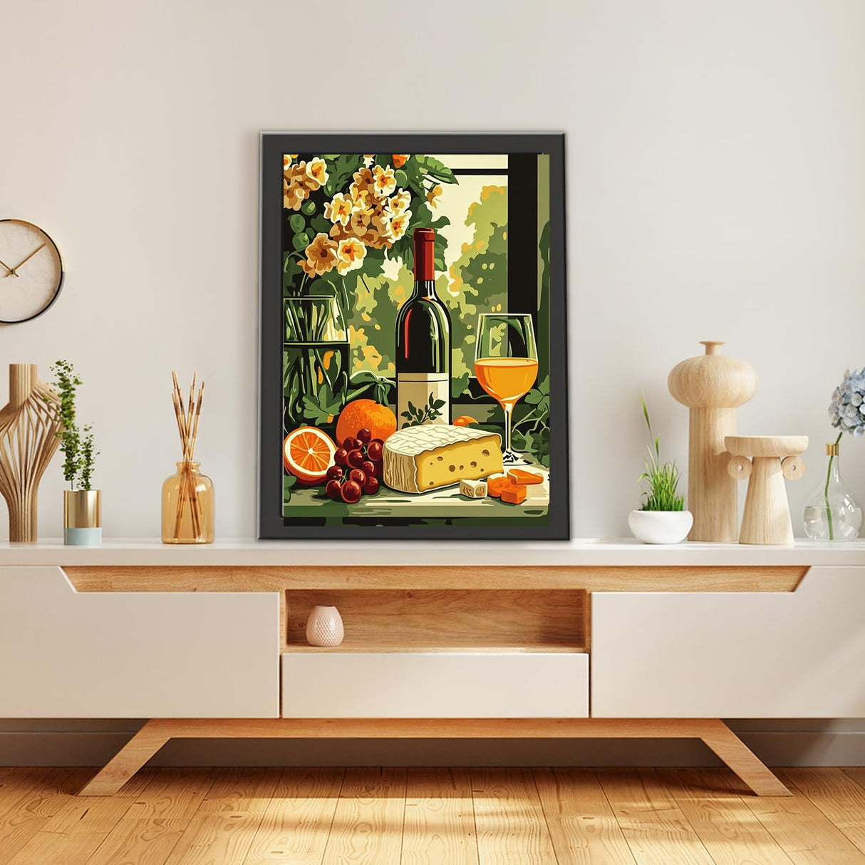 TOSTOG Cartoon Romantic Dinner Diamond Art Kits for Adults, Wine Cheese Diamond Paintings for Adults, Full Drill Diamond Art Kits, 5D Diamond Paintings Kit Gem Painting Wall Decor and Gift 12*16 Inch. TOSTOG