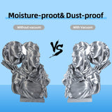 XZN 10 Pcs Filament Storage Bags Vacuum Sealed Kit with Electric Pump, 12.8"x14.8", 2Pcs Sealing Clip, 0.26mm Thick, Moisture/Dust Proof, Fit Most 0.25/0.5/1KG 3D Printer Filament XZN