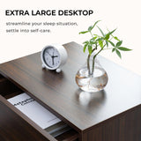 i-aplus Night Stand Set 2 LED Nightstands for Bedroom Set of 2 Modern Bedside Table with 3 Drawers End Side Table i-aplus