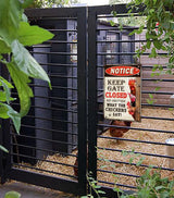 Bestylez Keep Gate Closed Sign Funny Chicken Coop Warning Sign Outdoor Chicken Decor 12" * 8" (261) Bestylez
