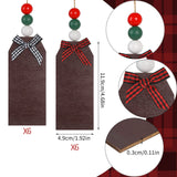 DIYASY Christmas Stocking Name Tags, 12 Pack Personalized Wooden Haning Tags Farmhouse Stocking Sign Unfinished Blank Chalkboard Tags with Wood Beads, Bows, Hemp Rope & Needle DIYASY