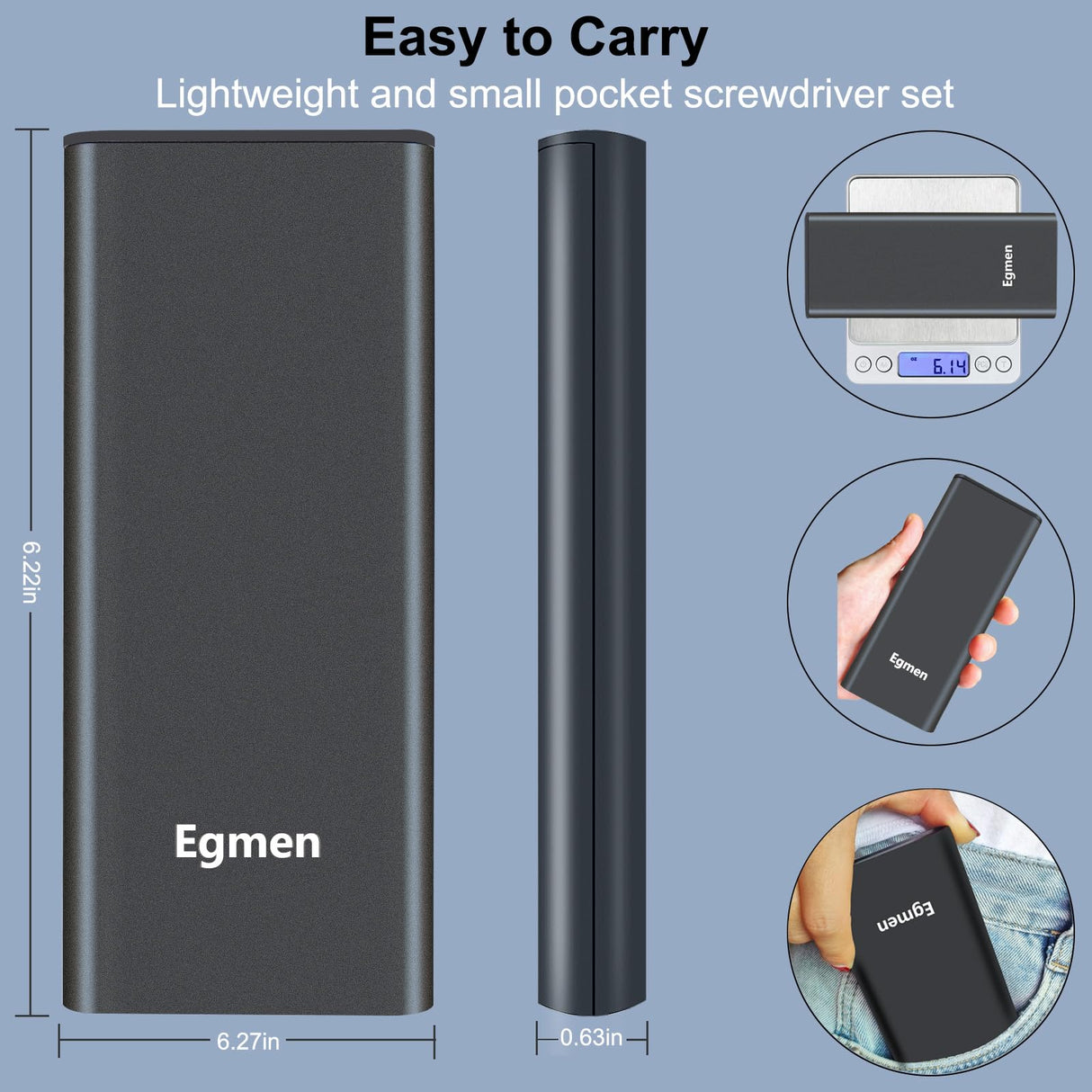 49 in 1 Precision Screwdriver Set, Egmen Small Screwdriver Set, Mini Magnetic Screw Driver Set with Case Repair Tool Kit for Doorbell, Glasses, Watch, Computer, PC, Jewelers, Laptop, PS5, Macbook, PS4 Egmen