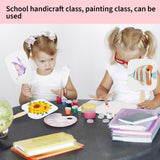 Fansunta 30 Pieces Church Fans Handheld Set, Including Fan Handle Craft Sticks Wavy Wooden Sticks, Blank White Cardstock, Double Sided Tape Church Fans for DIY Crafting Painting Fansunta