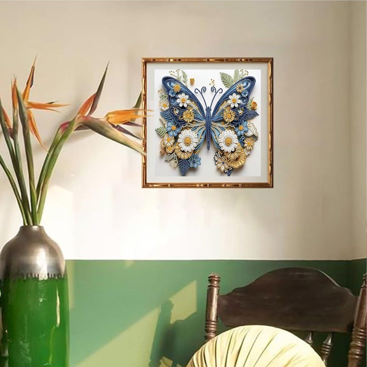 Woteilus Diamond Art Kits for Adults: Stitch Diamond Painting Butterfly for Beginners Special Shaped Animal Butterfly Diamond Art Kits 30 x 30cm, 9.8 x 9.8 inch Woteilus