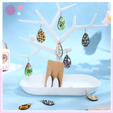 Riceshoot 800 Pieces Sublimation Earring Blanks Bulk with Earring Hooks, Jump Rings, Ear Plugs, Earring Cards Holder and Transparent Packaging Bags Unfinished MDF Earrings for DIY Making (Teardrop) Riceshoot