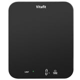 Vitafit 33lb/15kg Digital Food Scale in High Precision 0.1oz/1g, Our Own Kitchen Scale Professional Factory Since 2001, Kitchen Essentials for Cooking & Baking, LED, 3*AAA Battery, Spray Silver Black Vitafit