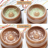 EHERDM Electric Bead Spinner Wood Beaded Bowl with 3 Trays and 2 Beading Needles Automatic Speed and Direction Adjustment Quick Beading Tools for Jewelry Making Kit EHERDM