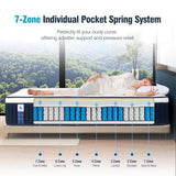 Queen Mattress, DIGLANT 14Inch Euro Top Memory Foam Hybrid Mattress, Medium Plush Feel Pocket Springs Queen Size Mattress for Pressure Relief, Edge Support Mattress in Box, CertiPUR-US, 60"*80" DH DIGLANT HOME