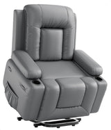 GarveeHome Power Lift Recliner Chair - Heat and Massage, Adjustable Back and Legs, PU Leather Electric Lift Chair Designed for The Elderly and People with Mobility impaired GarveeHome