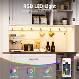 ONBRILL 71" Pantry Cabinet, Kitchen Pantry Storage Cabinet with LED Light & Outlet, Kitchen Hutch with Microwave Shelf & 6 Hook, Door Shelf & Drawer & Adjustable Shelf, Dining Room, Off White+Walnut ONBRILL