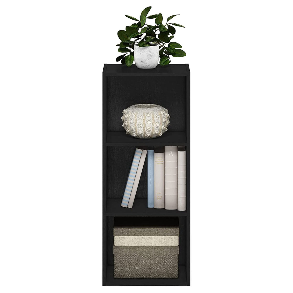 Furinno Luder Bookcase / Book / Storage , 3-Tier, Blackwood Furinno