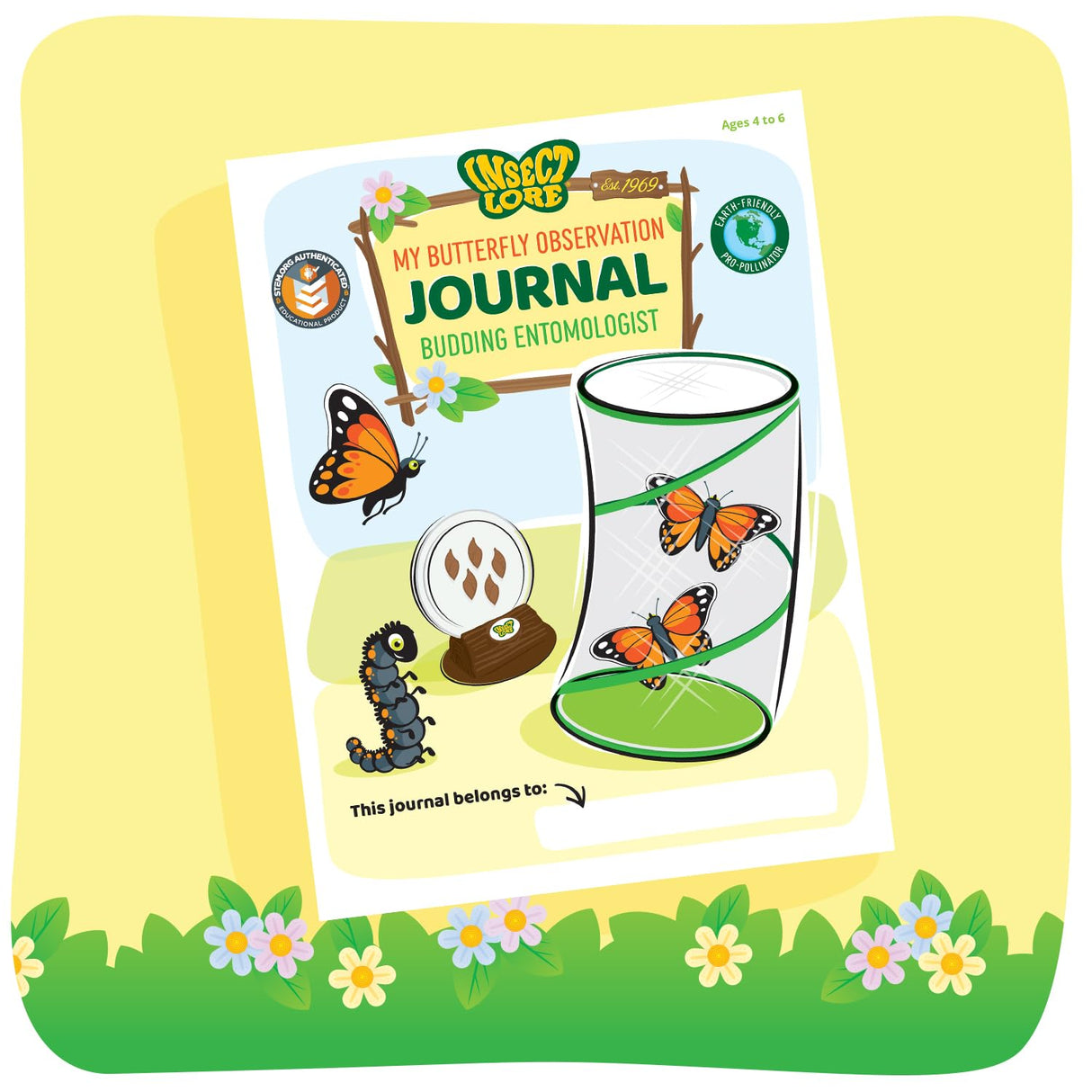 Insect Lore Raise and Release Butterfly Garden Kit – Caterpillar Habitat with redeemable Voucher – STEM-accredited Live Butterfly Growing Kit for Kids, Classrooms, and Homeschool Learning Insect Lore