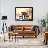 LOMSIOY DIY 5D Diamond Art Kits for Adults, Elephants Diamond Painting Kits for Beginner, Animal Diamond Art with Round Full Drill Rhinestone Crafts Gem Arts for Home Wall Decor 12x16 inch 3 LOMSIOY