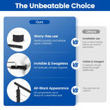 Muzata 6'6"-13' Side Mount Black Complete Cable Railing Kit 36 Inch Cable Railing System for Decks with Post Handrail Space-Saving Fasica Mount with User Guide RCF2 BH4S Muzata