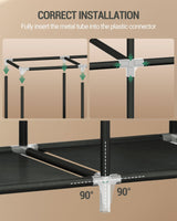 Hzuaneri 67 Inch Closet Wardrobe, Clothes Storage Organizer for Hanging Clothes with Cover, 4 Hanging rods, 9 Storage Shelves, Portable Closet for Bedroom 67 x 16.5 x 66 Inches, Starry Sky Black Hzuaneri