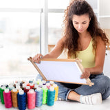 2 Pcs Adjustable Cross Stitch Scroll Frame Bamboo Beech Wood Tapestry Scroll Embroidery Frames for Stitching Quilt Frame Needlepoint Holder for Sewing Projects Craft, 21.5" x 12", 26" x 17.7" Queekay