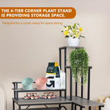 Cat Litter Box Enclosure Furniture with 3-Tier Storage Shelves, Wooden Large Hidden Litter Box Furniture, Modern Style Cat Washroom with Metal Frame Cat House Doppeltcharms