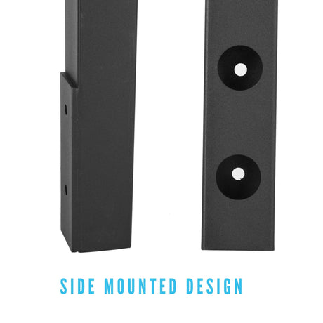 Senmit Cable Railing Post Fascia Mount-Stainless Steel Square Weldless 42"x2"x2" Pre-drilled Side Mount Metal Post for Wood Deck, Black 4 Pack Senmit
