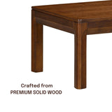 NTC Flow Modern Wooden Rectangle Coffee Table with Hidden Drawer – Waterproof & Heat Resistant, Dark Walnut NTC