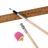 Chinco 12 Pieces Wooden Pencil Extenders Art Pencil Lengthener Crayon Extension with Aluminum Handle for School Office Supplies Chinco
