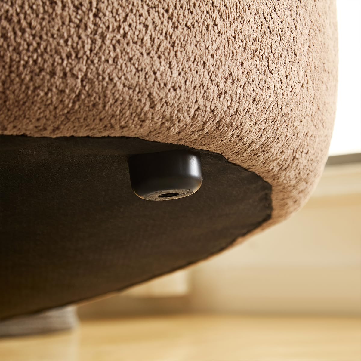 109" Sectional Curved Sofa, Boucle Fabric Upholstered Modern Couch, Oversized 3 Seater Minimalist Comfy Modular Deep Seat Sofas Set for Living Room, Home Office, Bedroom, Apartment, Camel M MEETAKING