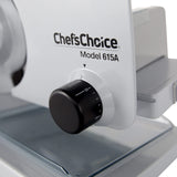 Chef’sChoice 615A Electric Meat Slicer For Home Use With Precision Thickness Control, Tilted Food Carriage and 7-Inch Removable Blade, 100 W, Silver Chef'sChoice