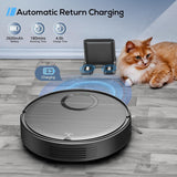 Robot Vacuum and Mop Combo, 2 in 1 Mopping Robot Vacuum Cleaner with Schedule, Wi-Fi/App/Remote, 2000Pa Max Suction, Self-Charging Robotic Vacuum, Slim, Ideal for Hard Floor, Pet Hair, Low-Pile Carpet MAMNV