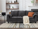TYBOATLE Sofa Couches for Living Room, Mid-Century Modern Comfy 85" W Loveseat w/2 USB Charger & Wide Arms, 3 Seater Cloud Small Couch Sofas for Small Space Apartment Bedroom Office (Dark Grey) TYBOATLE