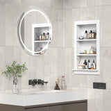 Recessed Medicine Cabinet with Shelves – in-Wall Medicine Cabinet Organizer for Bathroom, Kitchen or Bedroom – Modern White Niche Storage Cabinet 14x24 GOFEI