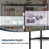 Whitmor 4 Tier Storage Shelves with Wheels, Heavy Duty Metal Shelving Unit, 625 lbs Capacity per Shelf, 2500 lbs Total for Kitchen, Garage, Plant, 55" L x 24" W x 72" H, Black Whitmor