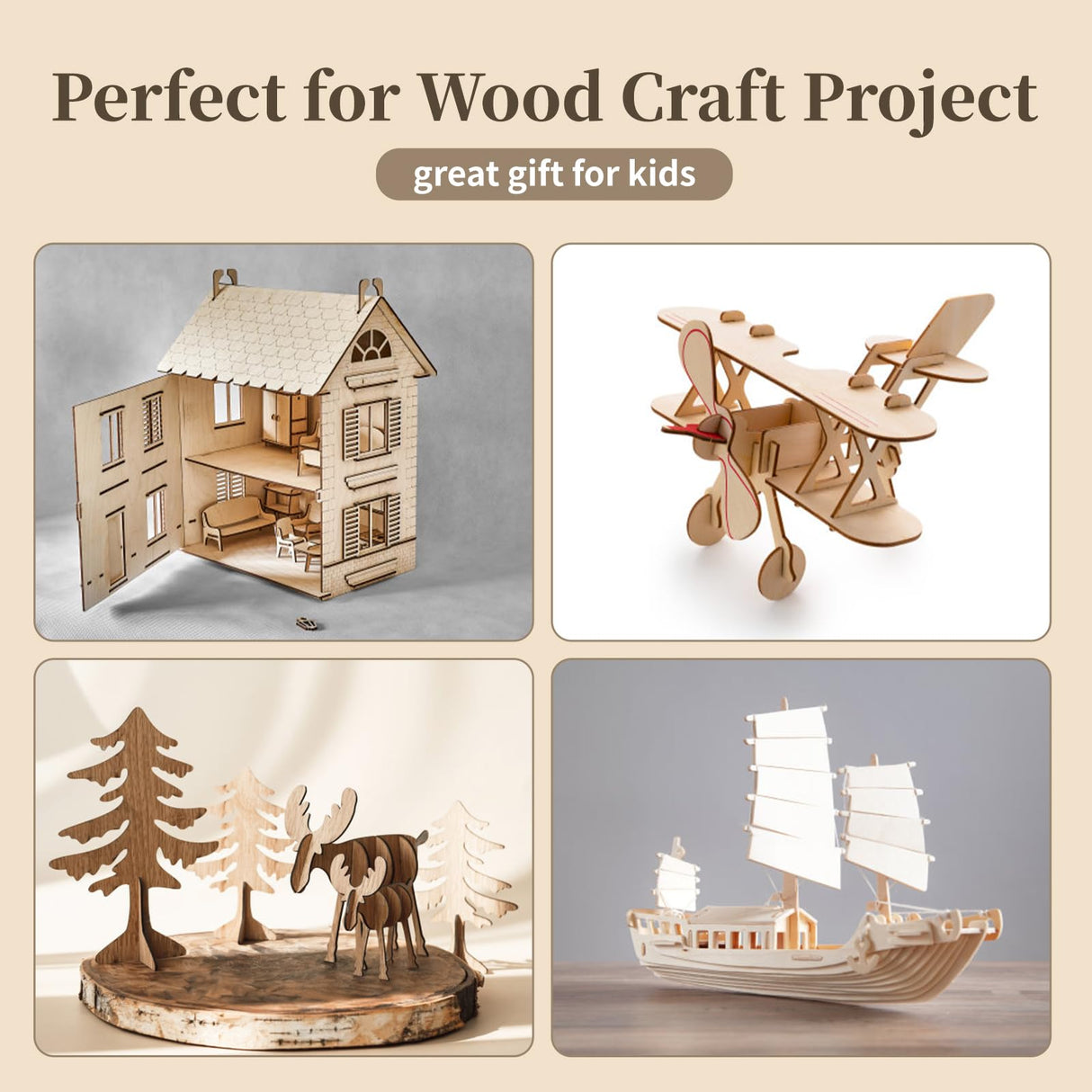 Balsa Wood Sheet, 5 Pack Plywood Sheets, Basswood Sheets 12 X 12 X 1/16 Inch, Unfinished Craft Wood, Thin Wood Boards for Laser Cutting, Engraving, Wood Burning, Crafts MOWPOG