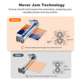 Bonsaii Laminator Machine, 9 Inch Laminators Machine with 50 Laminating Sheets, Laminator with Never Jam Technology for Doc/Posters/Photo, Simple Convenient for Home, Office and School - L418-C Grey bonsaii