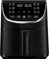 Gourmia Air Fryer Oven Digital Display 7 Quart Large AirFryer Cooker 12 Touch Cooking Presets, XL Air Fryer Basket 1700w Power Multifunction GAF716 Black and Stainless Steel Accents FRY FORCE 360° Gourmia