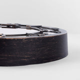 Lafocuse Silent Black Rustic Farmhouse Wall Clock with Raised 3D Arabic Numerals for Home Decor 12 Inch, Battery Operated Shabby Chic Kitchen Wall Clocks Decorative for Living Room Bedroom Office Lafocuse