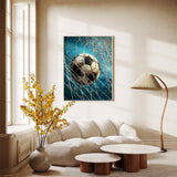 HEYKYY Diamond Painting Kits for Adults Soccer, 5D Round Rhinestone Diamond Arts Kits for Beginners, Crystal Mosaic Making Home Decor Christmas Gift Soccer Art Craft 12x16 inch HEYKYY