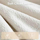 ovios Rocking Chair with Ottoman, Glider Recliner with Footrest, Lazy Accent Armchair with Comfy Cushion for Living Room Bedroom Office, Cloud Plush Velvet, White ovios