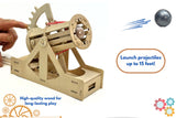 PATHFINDERS STEM Kit – Leonardo da Vinci Bombard Cannon | Science Kits for Kids Age 12-14 | stem Age 12-14 Physics Toys | Kids Engineering kit Pathfinders