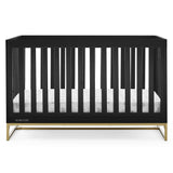 Delta Children Jade 4-in-1 Convertible Crib - Greenguard Gold Certified, Ebony/Bronze Delta Children