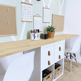 Kaboon 60x24 inches Oak Tabletop, Solid One-Piece Wood Desktop for Sit Stand Desk, Double Desks, L Desk DIY, Rectangular Wood Countertop, Home or Kaboon