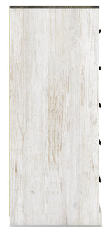 Signature Design by Ashley Shawburn Rustic 5 Drawer Chest of Smooth-Gliding Drawers and Safety Stop, White & Gray Signature Design by Ashley