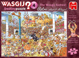 Jumbo, Wasgij, Retro Destiny 4 - The Wasgij Games!, Unique Jigsaw Puzzles for Adults, 1,000 Piece Jumbo